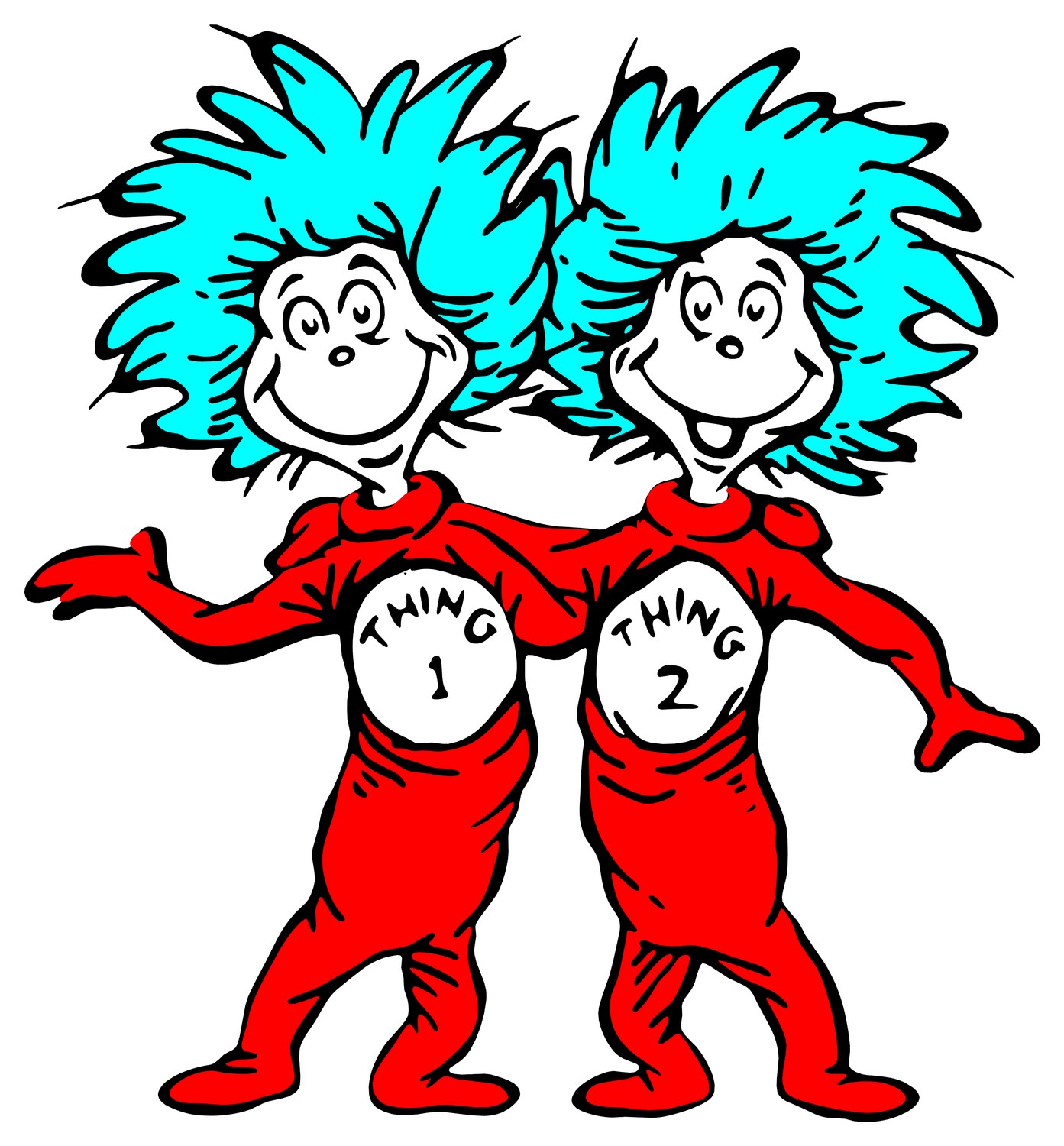 Thing 1 And Thing 2 Printable Clip Art 
