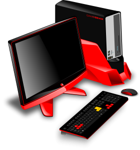 Generic Gaming Desktop Clipart, vector clip art online, royalty