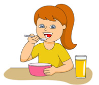 Girls Breakfast Cliparts