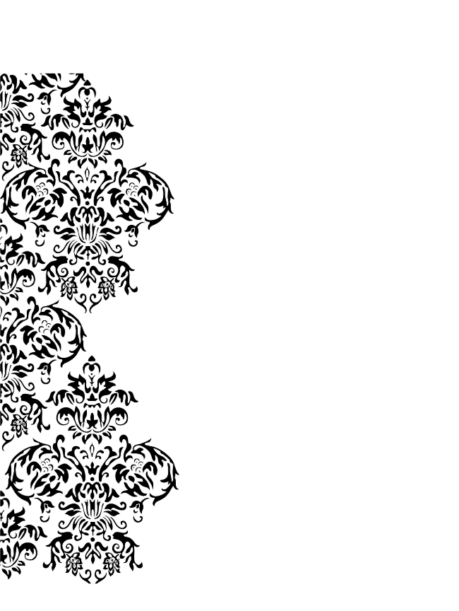 Black damask border clip art – ciij