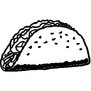 mexican food clipart black and white