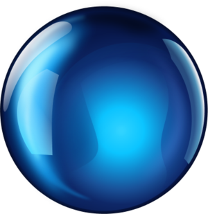shiny blue sphere 