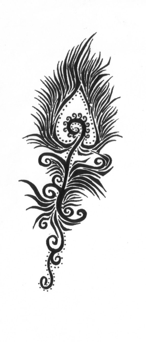 Black Peacock Cliparts