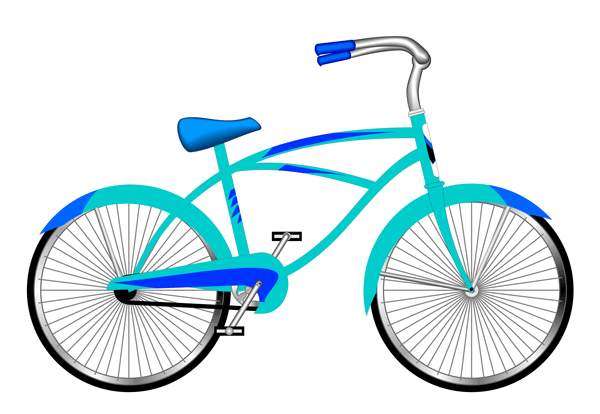 Bicycle Blue Cliparts