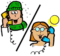 someone talking on the phone clip art
