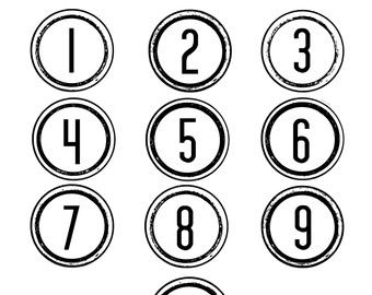 Vintage Number 1 Cliparts
