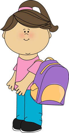 Purple Backpack Cliparts