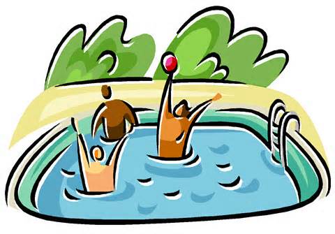 Adult pool party clipart