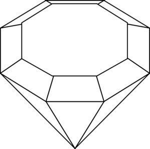 Black And White Gem Clip Art
