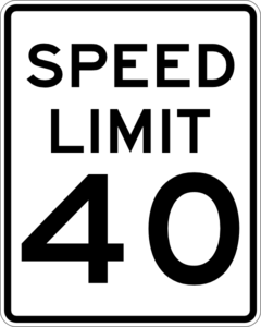 Speed Limit 40 Clip Art