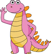 Pink Dinosaur Cliparts