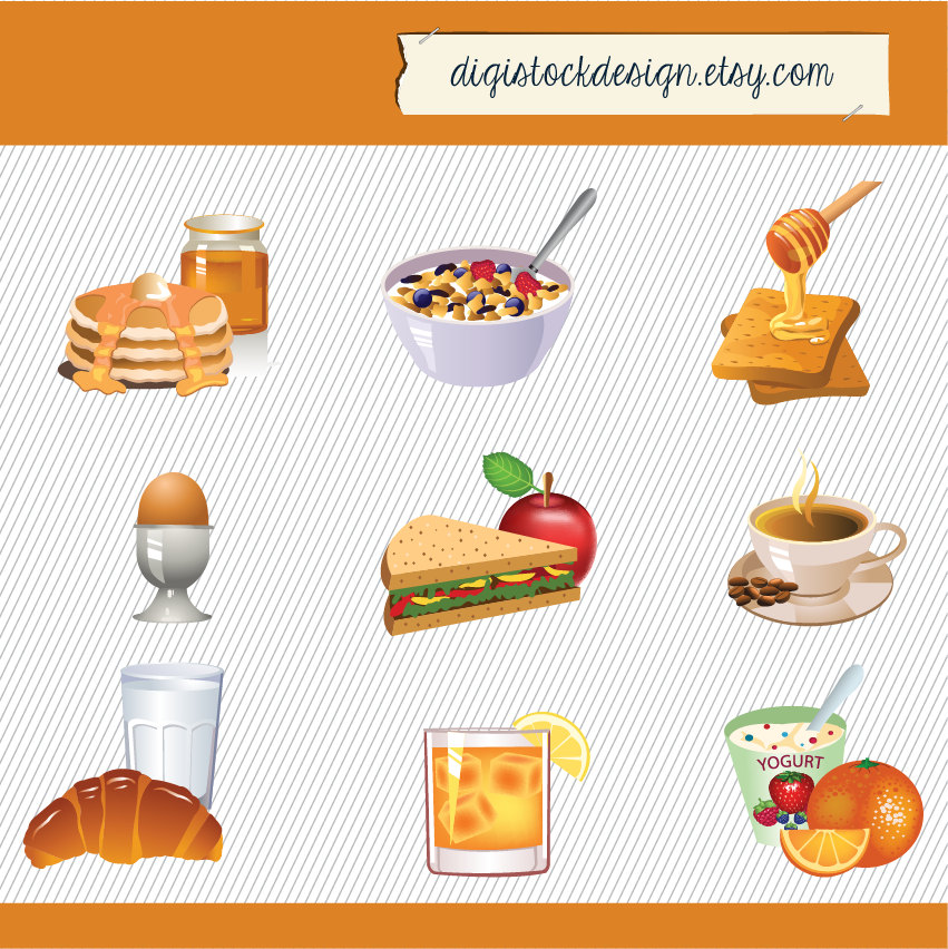 Girls Breakfast Cliparts