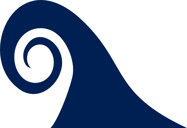 Navy Single Curl Wave Clip Art at Clker
