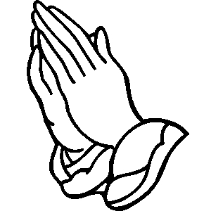 Praying Hands Clip Art Black And White