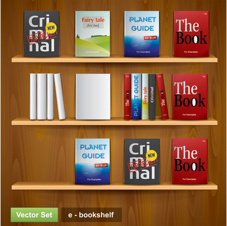 Wood Bookshelf Cliparts