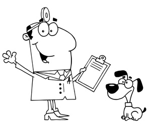 Vet Black And White Clipart