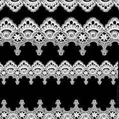 20 lace borders High Resolution 300dpi PNGs