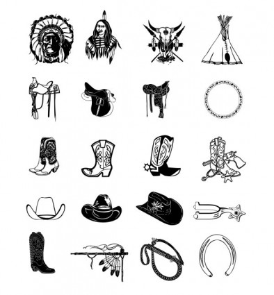Cowboy Accessories Cliparts