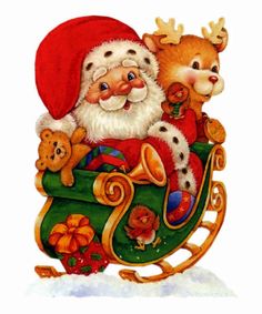 Santa Reindeer Cliparts