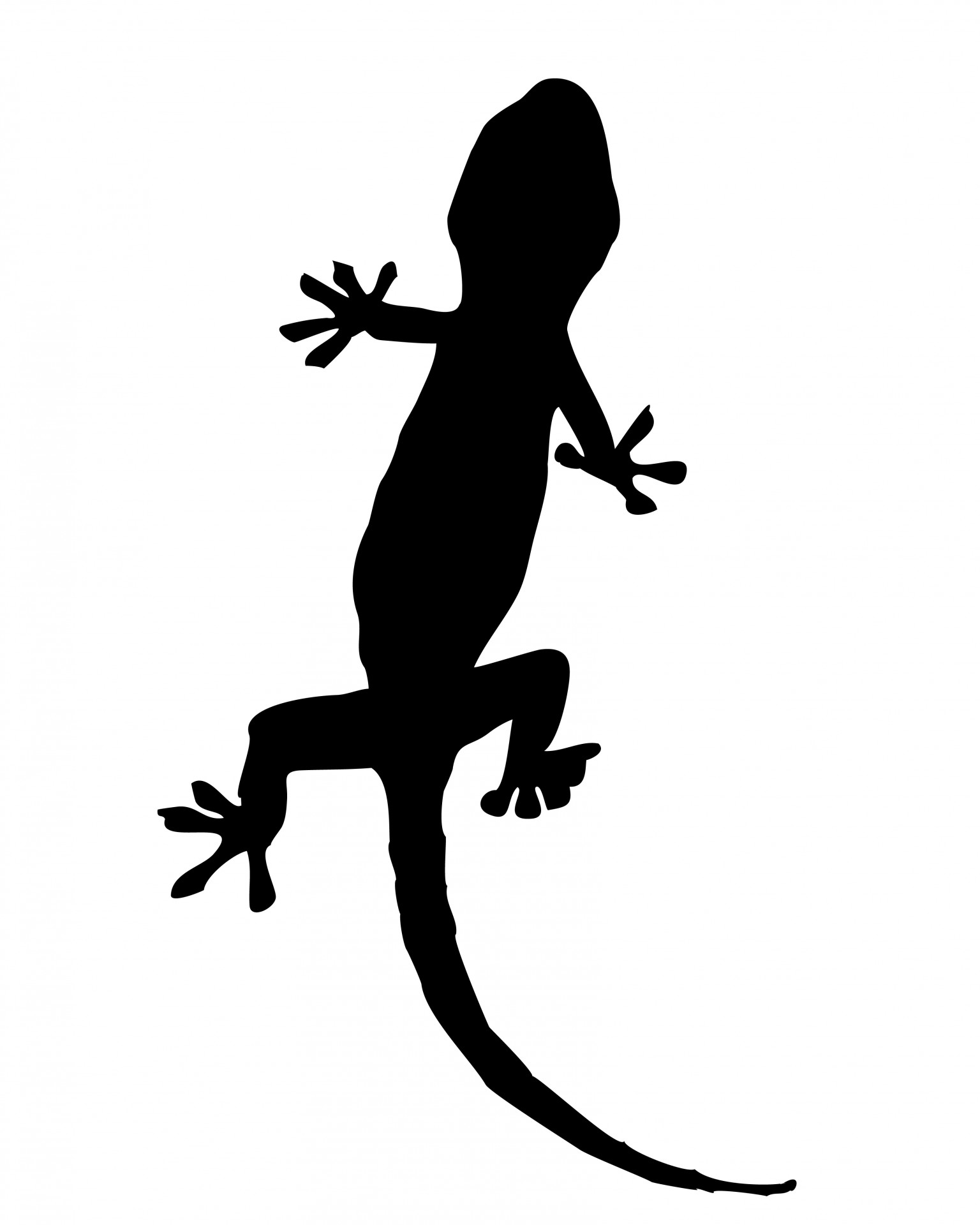 Gecko Silhouette Clipart Free Stock Photo