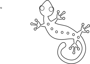 White Gecko Clip Art at Clker