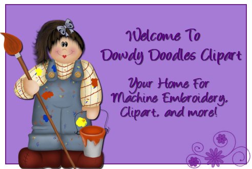 Dowdy Doodles Clipart, Your Clipart Source For Machine Embroidery