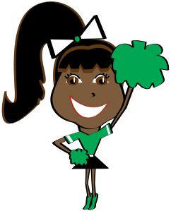 Cheerleader Cliparts Black