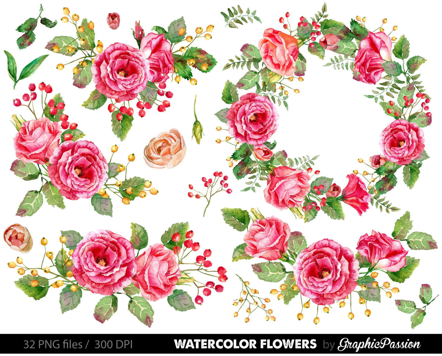 Paint Flower Cliparts
