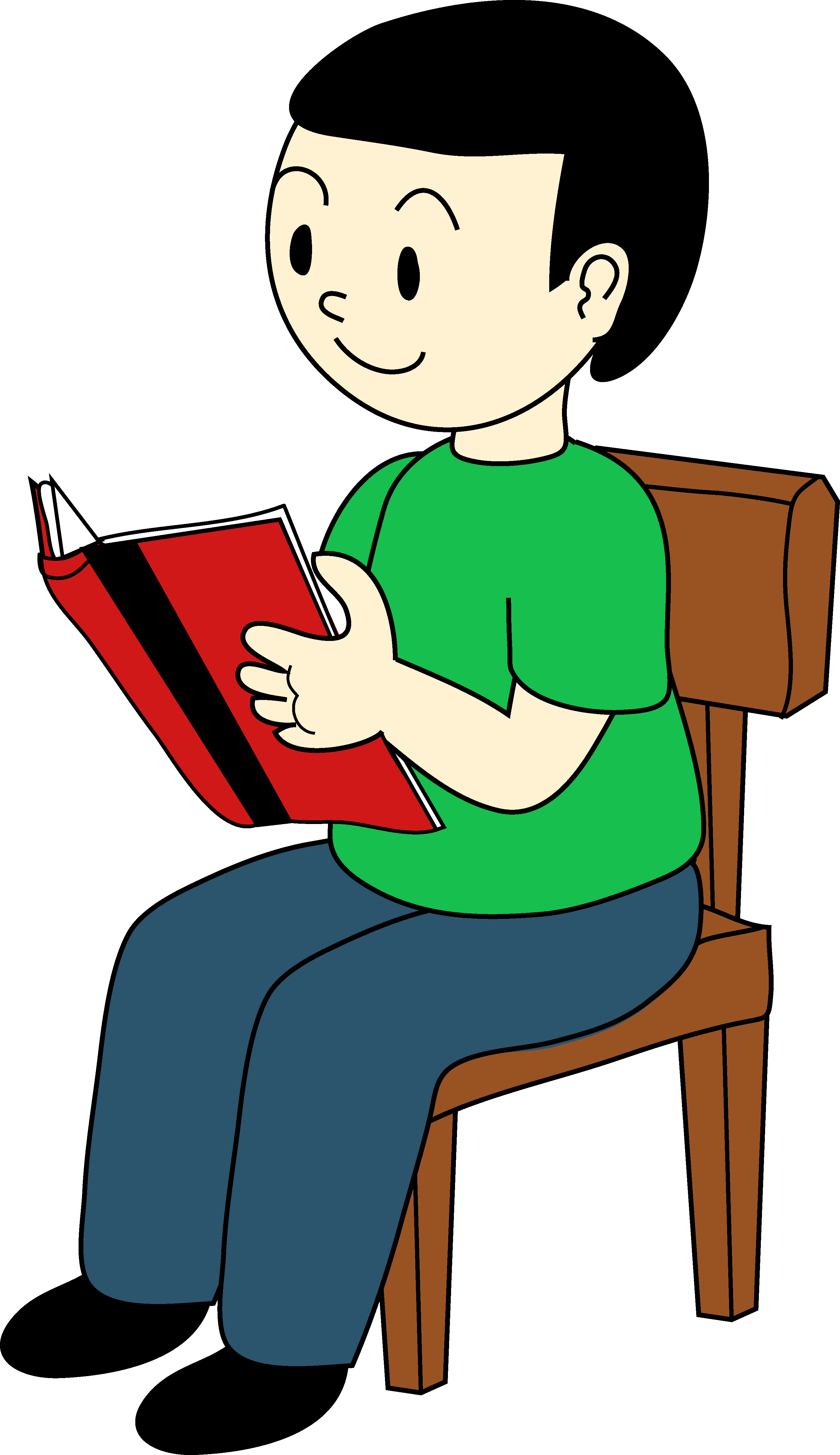 Boy Reading Clipart