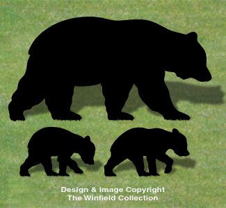 Bear Family Shadow Wood Pattern NEW! A lot of people will look
