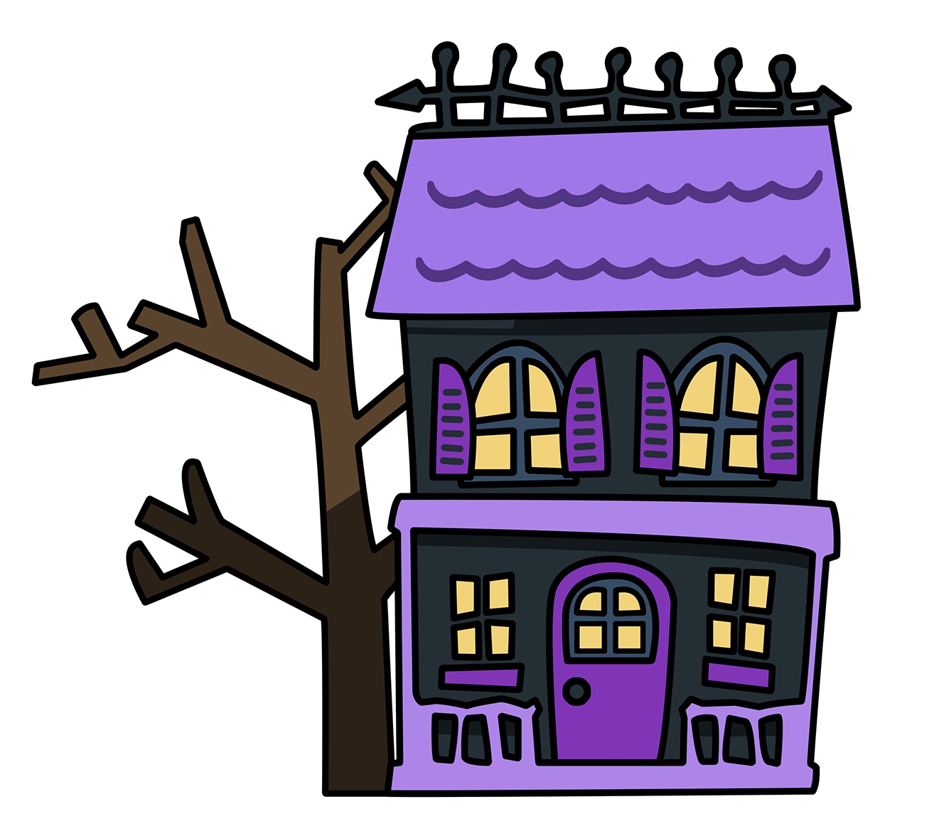 Cartoon Image Of Houses