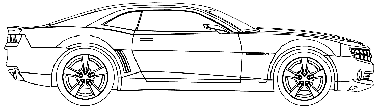 camaro drawing side view - Clip Art Library