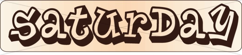 Saturday Calendar Cliparts