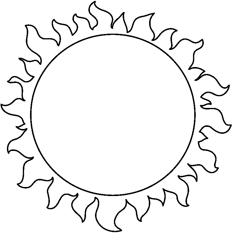 sun outline clip art