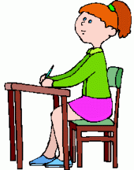 School Sitting Cliparts