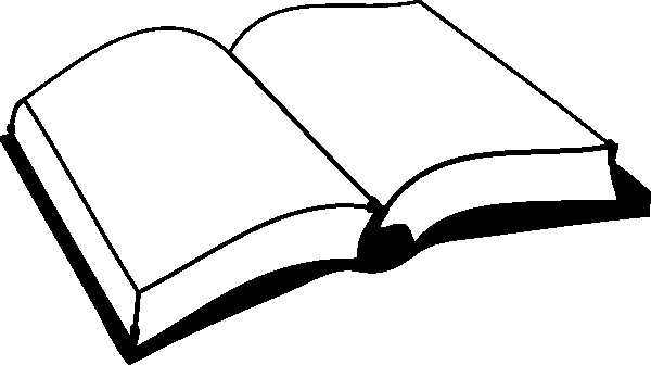 book clipart black and white - Clip Art Library