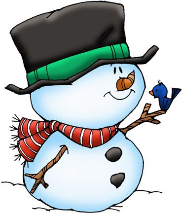 Surfing Snowman Cliparts