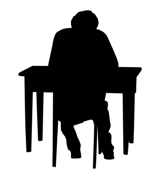 Person Sitting Silhouette