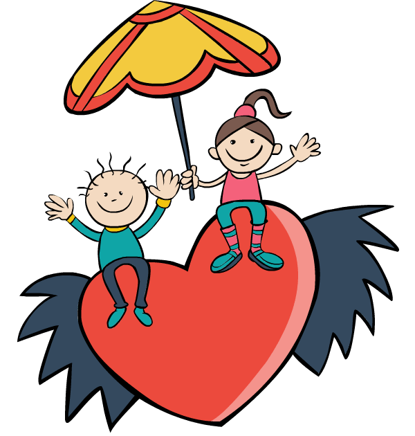 clip art valentines day girl boy happy couple love heart wings