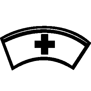 nurse hat clip art black and white