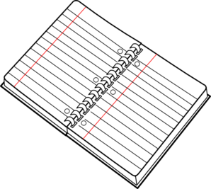Black notebook clipart