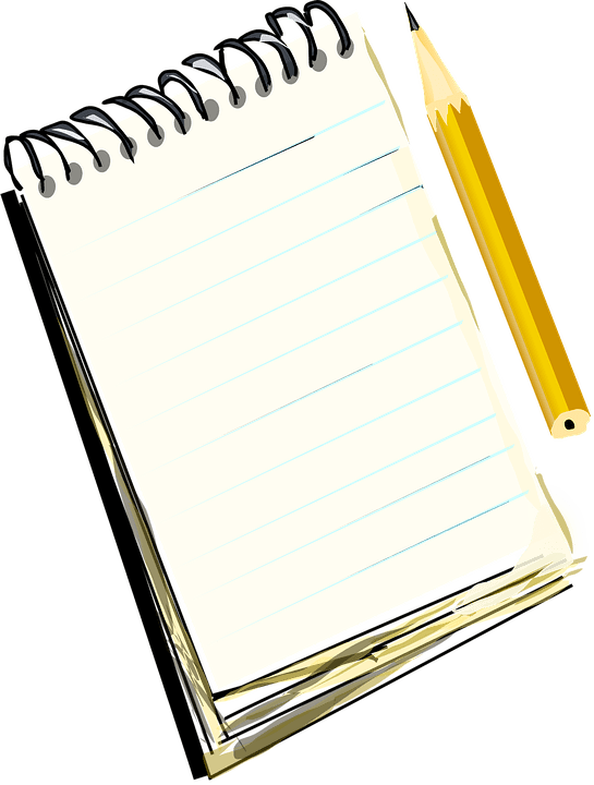 Notebook and Pencil transparent PNG