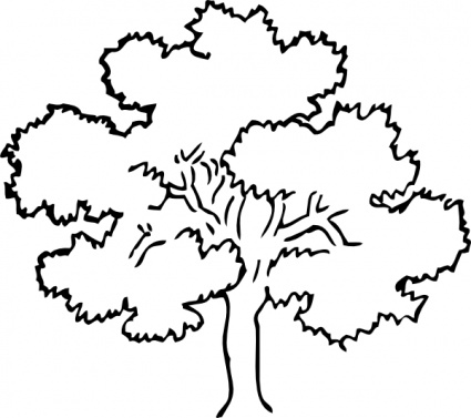 Black Tree Outline