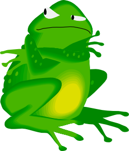 Angry frog clipart