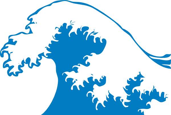 Waves single wave clipart