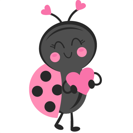 Image of cute ladybugs background clipart