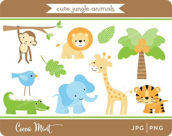cute jungle animal clip art - Clip Art Library