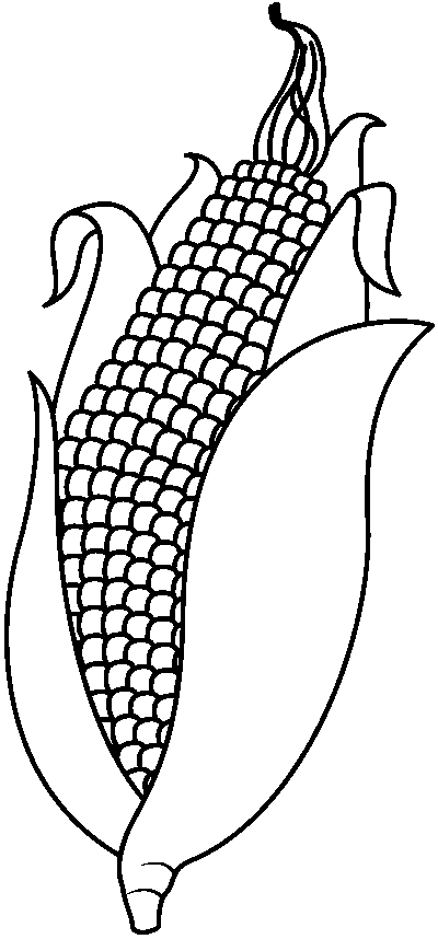 clip art black and white of corn - Clip Art Library