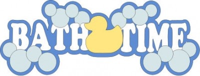 Girl Bath Time Clipart