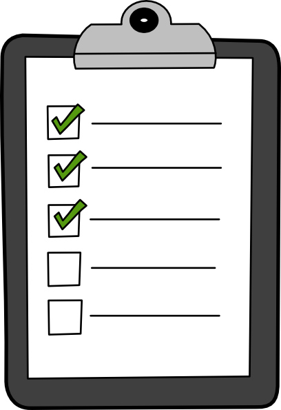 tapout checklist clipart